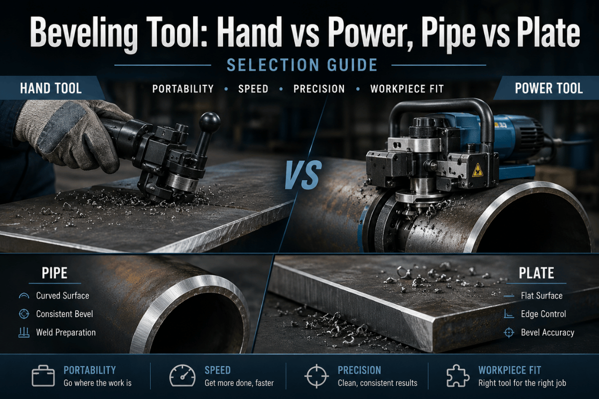 Beveling Tool: Hand vs Power, Pipe vs Plate — Selection Guide