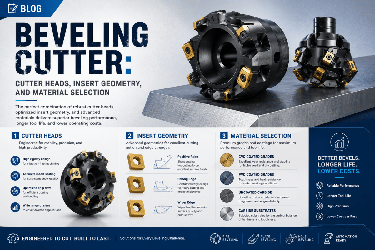 Beveling Cutter: Cutter Heads, Insert Geometry, and Material Selection
