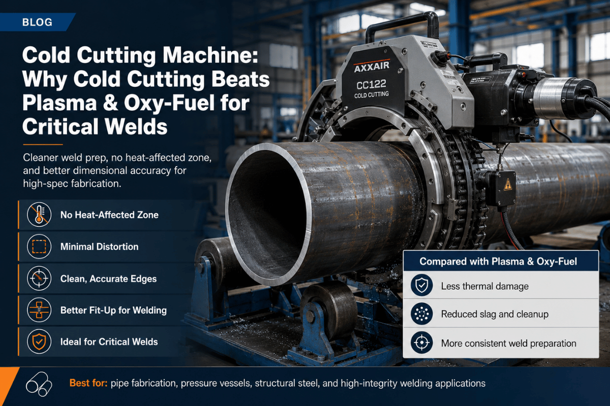 Cold Cutting Machine: Why Cold Cutting Beats Plasma & Oxy-Fuel for Critical Welds
