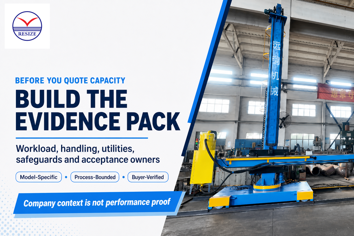Supplier evidence pack before quoting plate beveling capacity