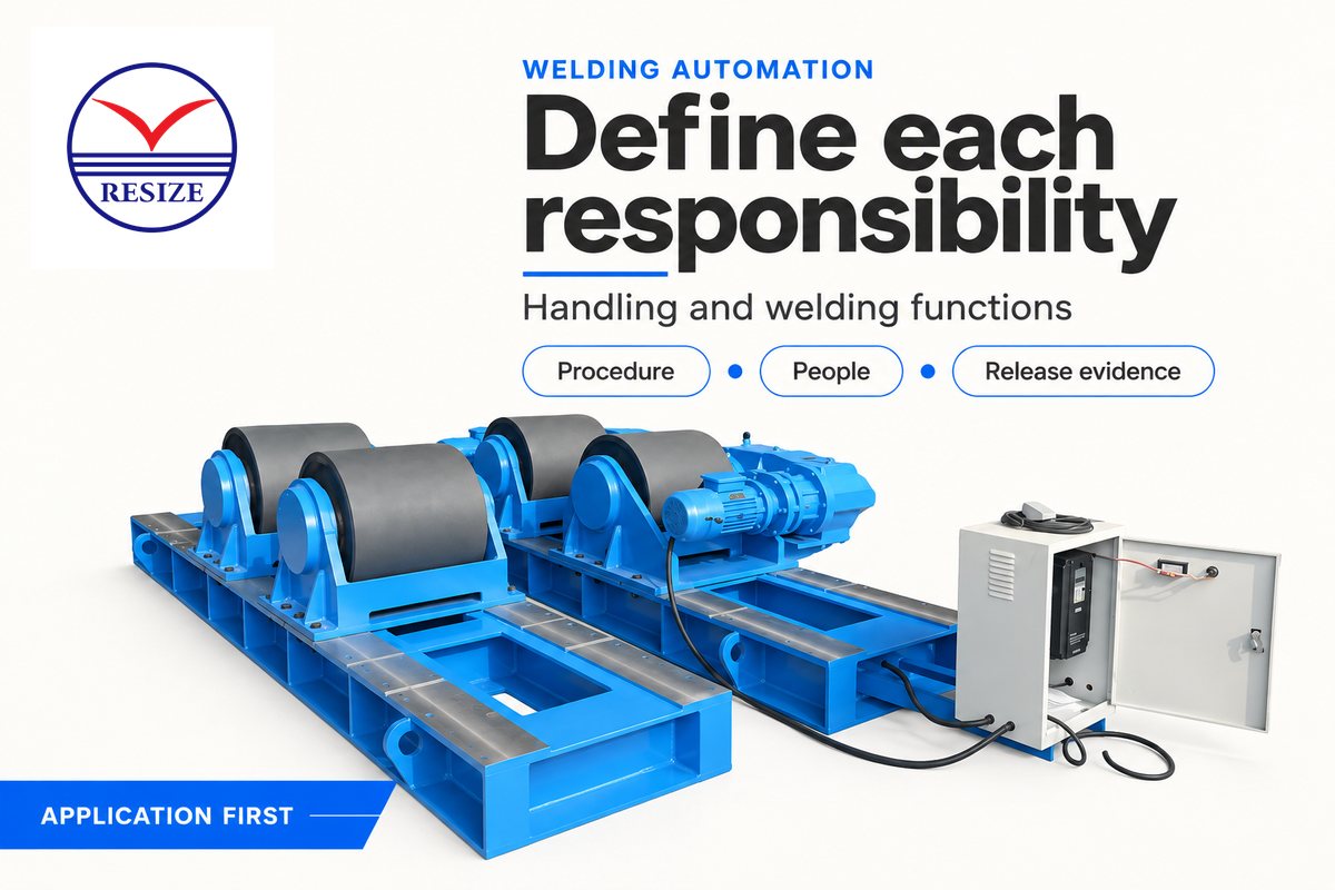 A RESIZE rotator illustrates handling equipment alongside procedure, personnel and release responsibilities.
